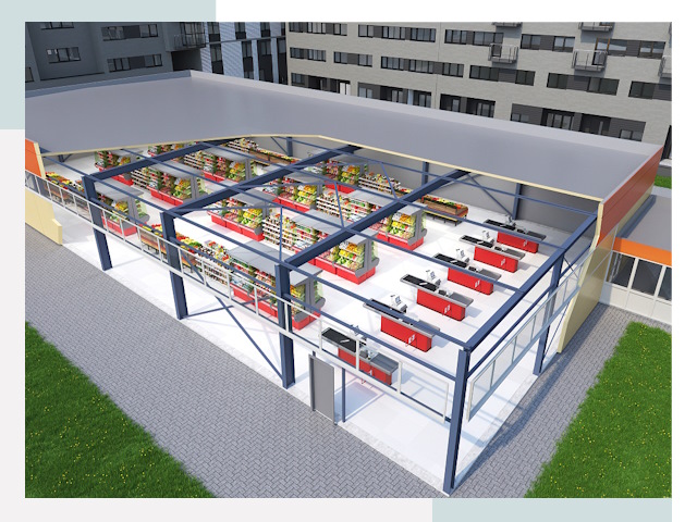 Строительство магазинов в Северодвинск от 607 руб. за м²