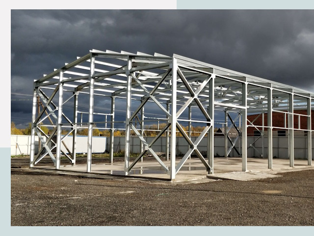 Двускатные ангары в Северодвинск от 607 руб. за квадрат