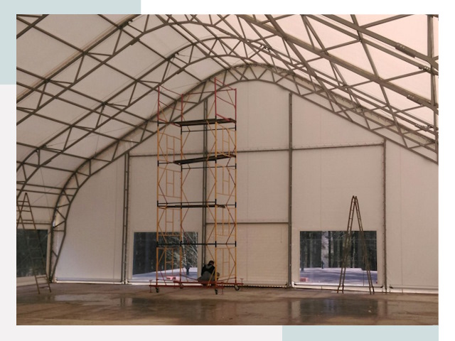 Шатровые ангары в Северодвинске